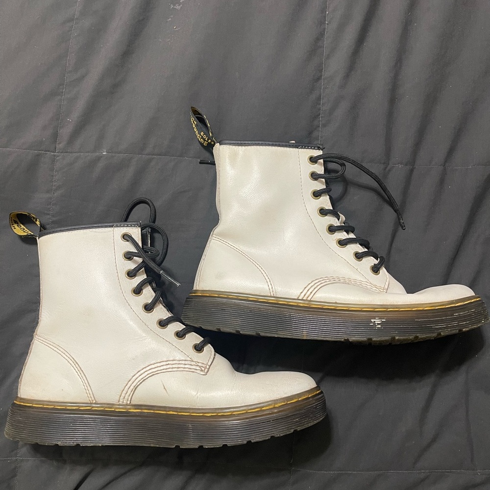 Dr. Martens White Combat Boots